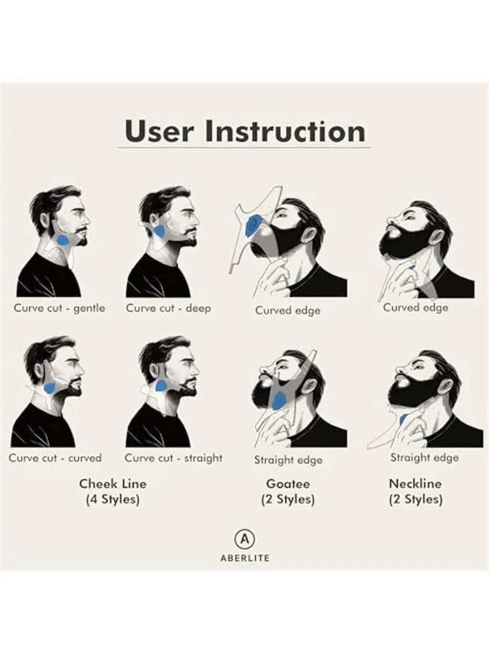 Beard Shaper Kit w/Two Barber Pencils - Premium